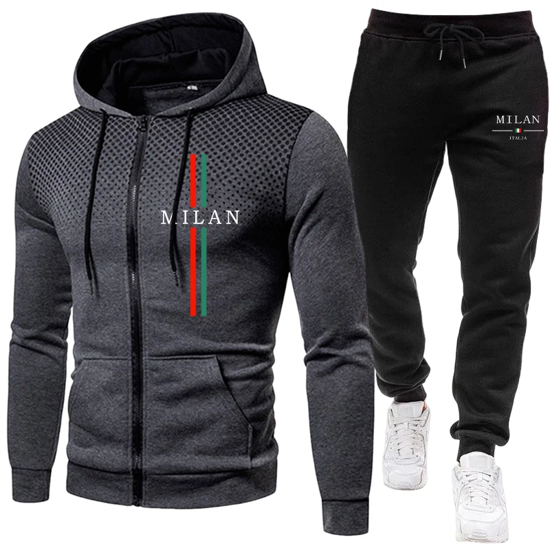 Jacket Winter Clothing - Men's Tracksuit Casual Zipper Hooded Sweatshirts