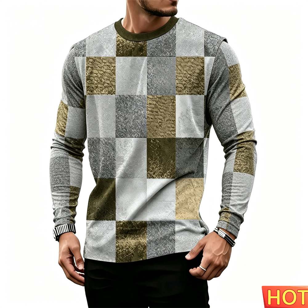 Winter Sun Clothing - Autumn Winter Retro Texture Men's Long