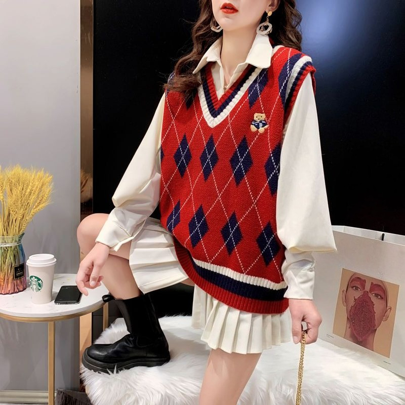 Red Knit Vests for Women Sleev - Winter Clothing Trends recension och pris