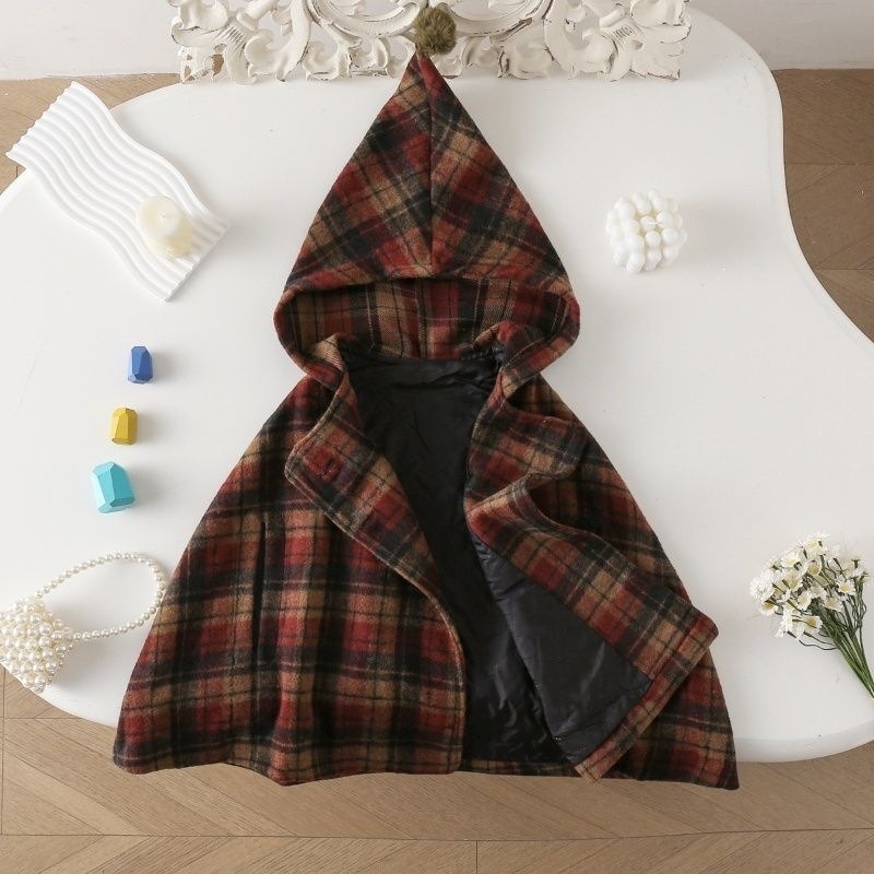 Girls Plaid Cape Children's Co - Winter Clothing Baby recension och pris