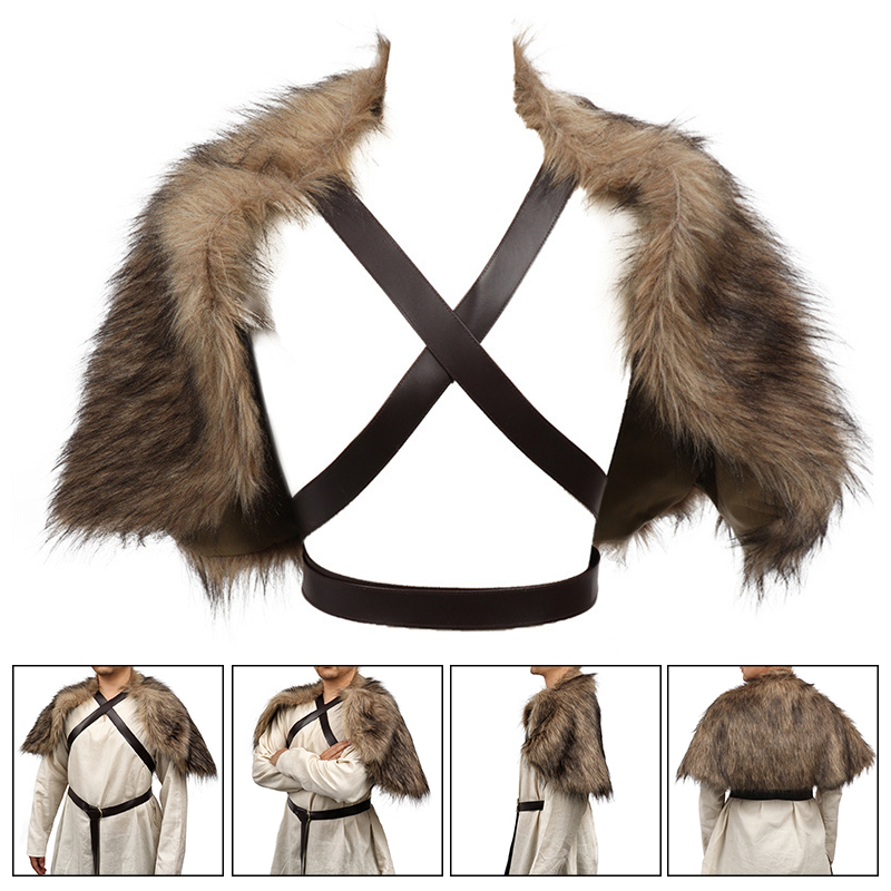 Viking Cloak Faux Fur Collar C - Jacket Winter Clothing recension och pris