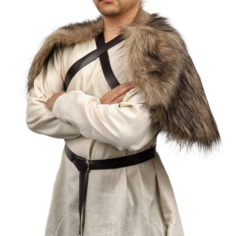 Viking Cloak Faux Fur Collar C - Jacket Winter Clothing recension och pris