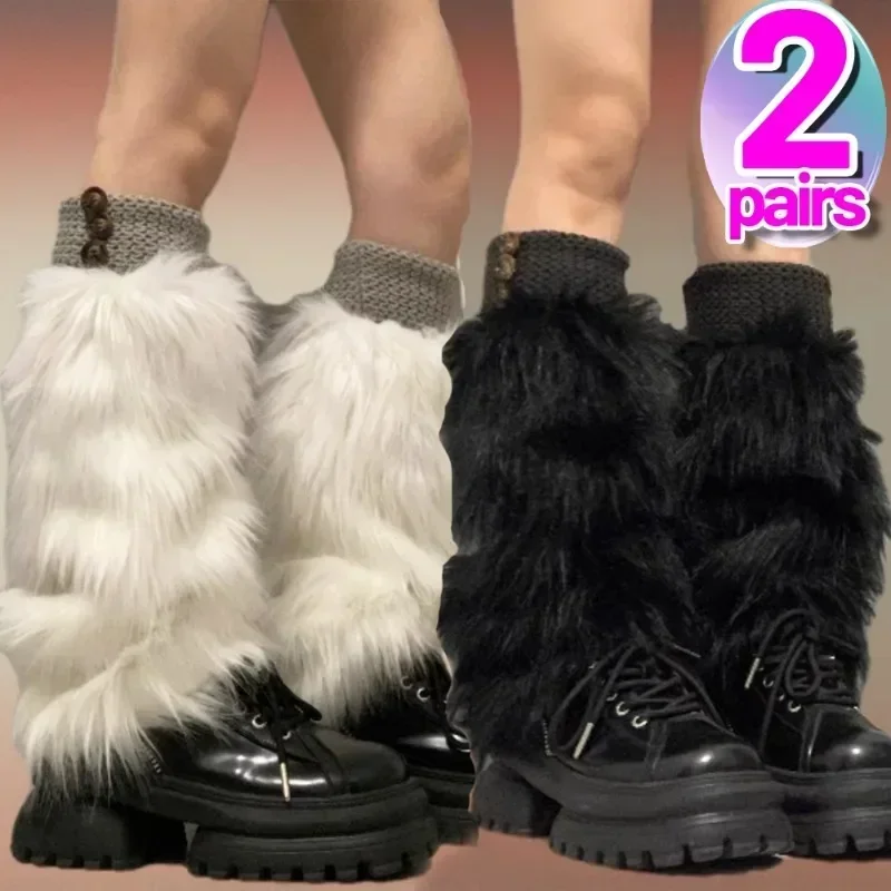 1/2Pairs Plush Leg Warmers Wom - Winter Clothing Leg Warmers recension och pris