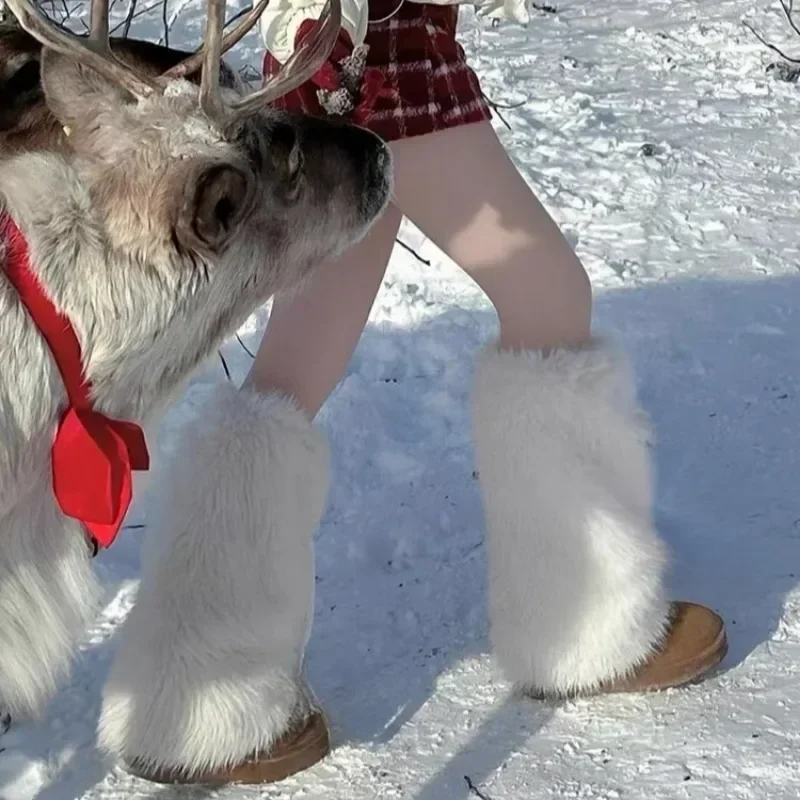 1/2Pairs Plush Leg Warmers Wom - Winter Clothing Leg Warmers recension och pris