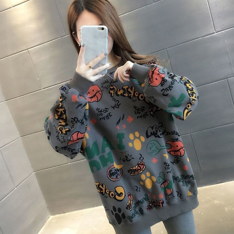 Casual Printed Loose Women's S - Winter Clothing Essentials For Women recension och pris