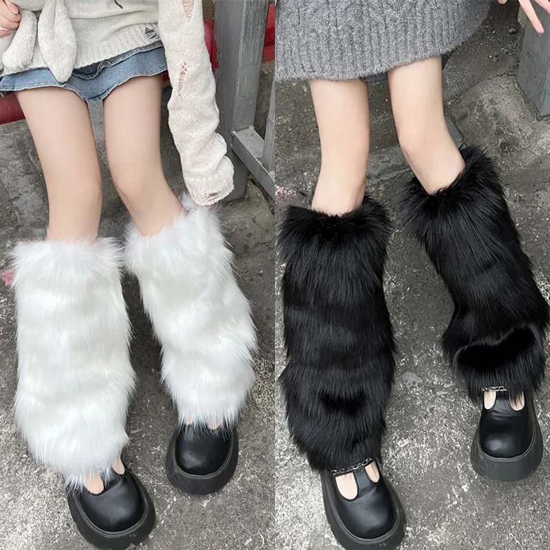 Autumn Winter Warm Faux Fur Lo - Winter Clothing Leg Warmers recension och pris