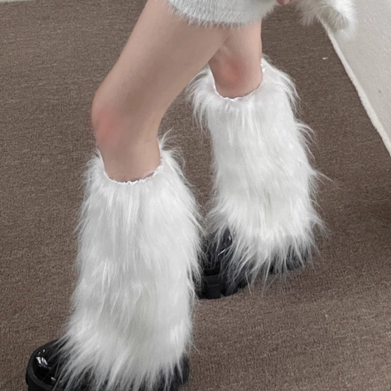 Autumn Winter Warm Faux Fur Lo - Winter Clothing Leg Warmers recension och pris