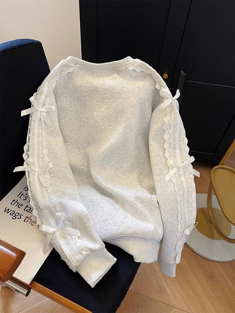 Round Neck Pearl Women's Sweat - Winter Clothing Essentials For Women recension och pris