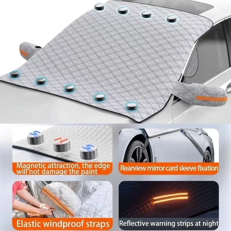 Thickened Car Snow Shield Wind - Winter Sun Clothing recension och pris